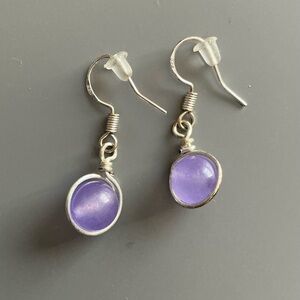 Elegant Purple Drop Earrings